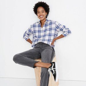 Madewell Flannel Oversized Ex-Boyfriend Shirt XXS